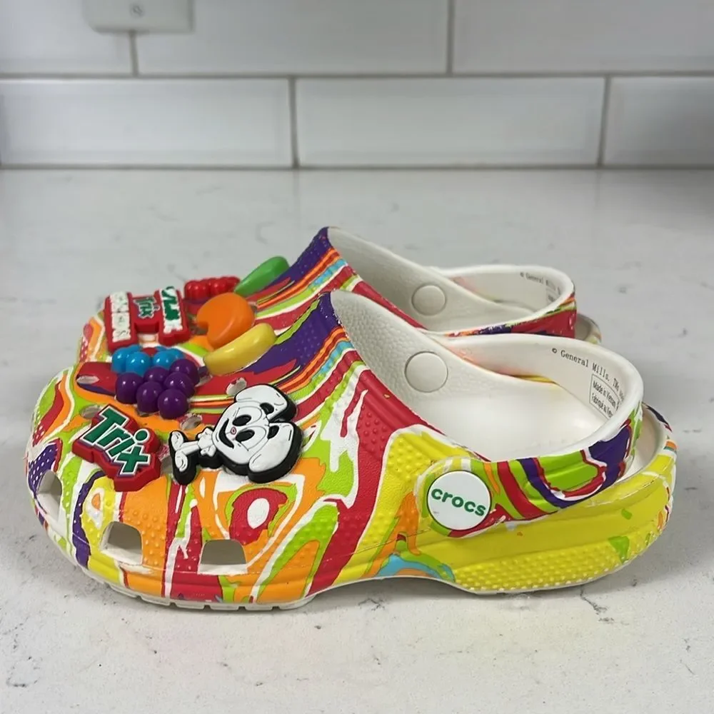 Crocs x Trix Cereal Collab Kids Size 11 Fruity Classic Clog